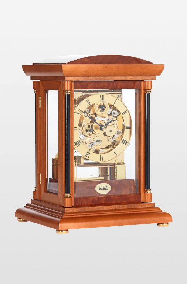 Bradley Mantel Clock in Yew Finish