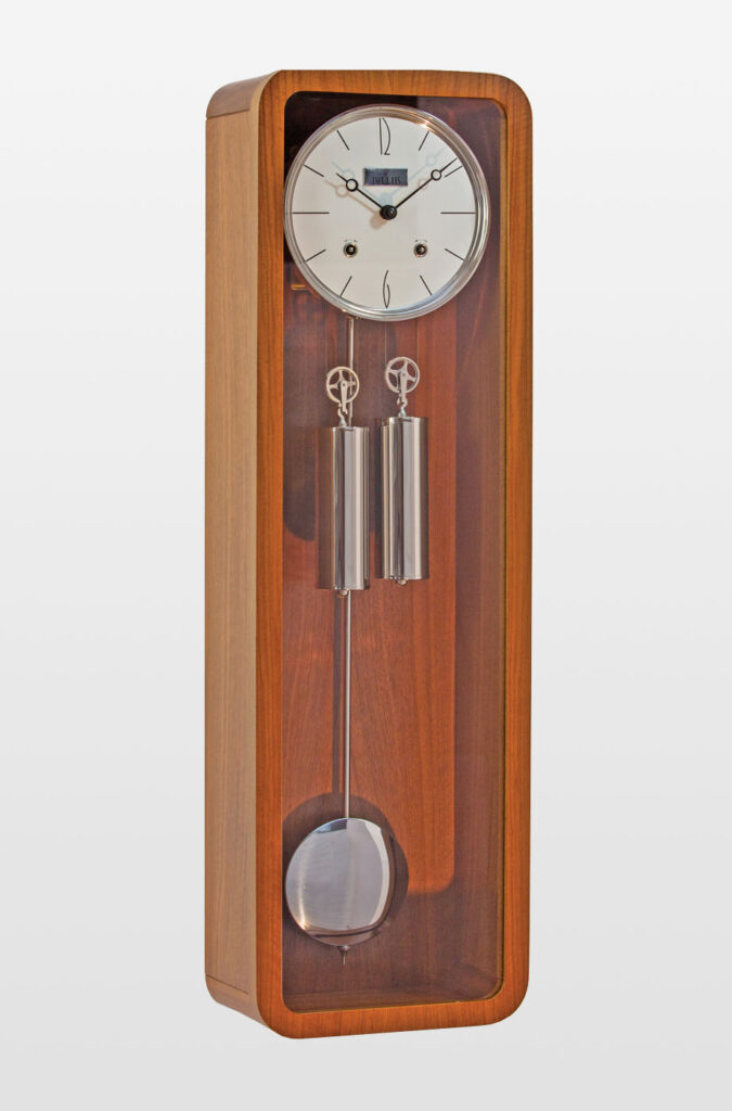 Vintage Mechanical Wall Clock in Teak Finish Billib.co.uk