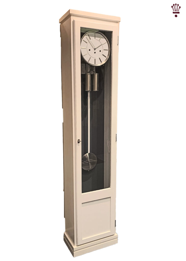 Cleo Design Grandfather Clock In White BilliB The Clock Specialists